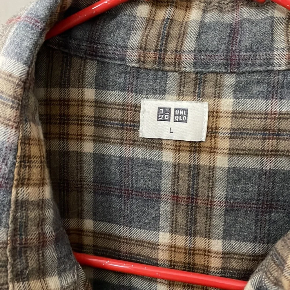 Uniqlo Fennel Checked Long Sleeve Shirt | NWOT - Picture 5 of 8